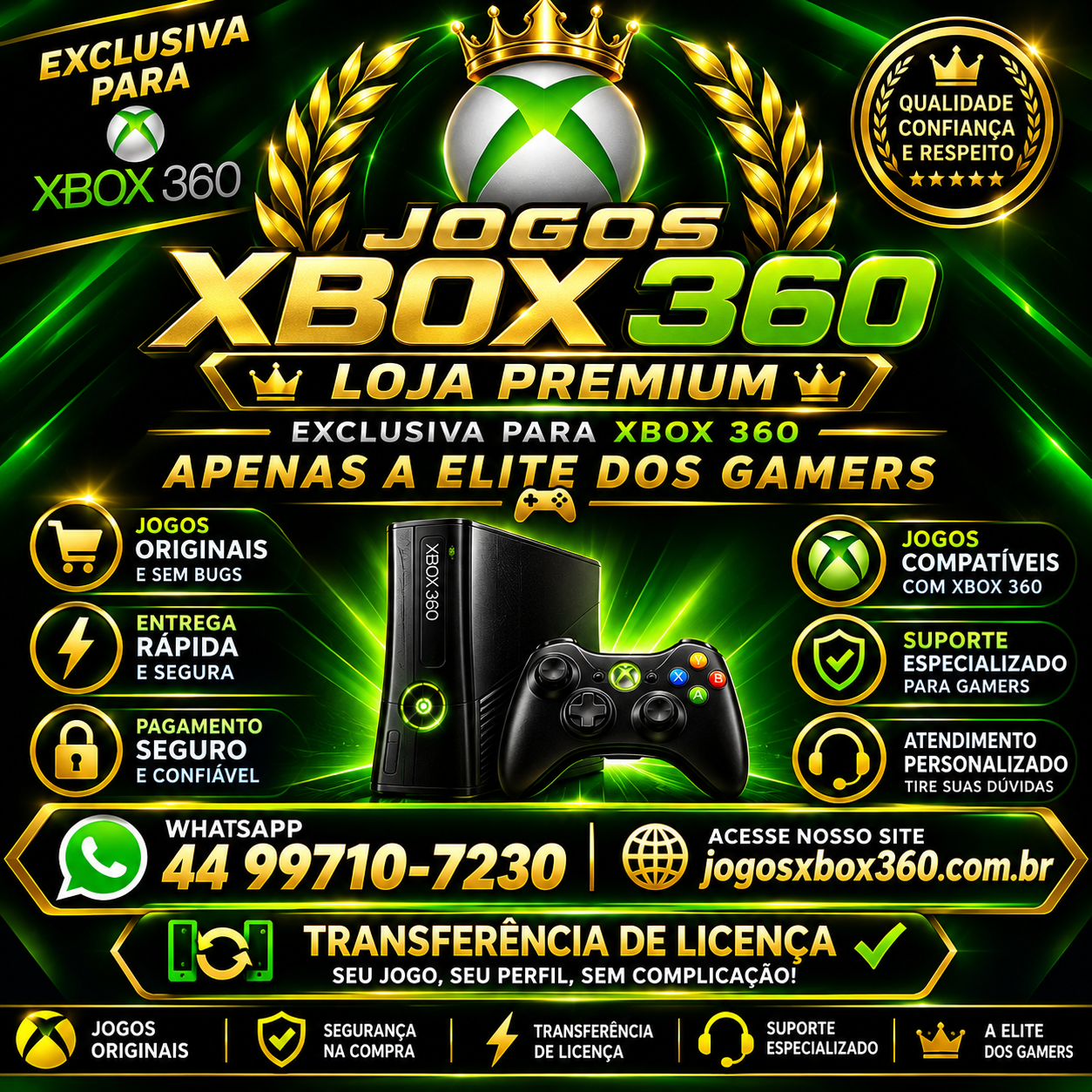 LENDÁRIO jogos Xbox 360 Transferência de Licença Mídia Digital